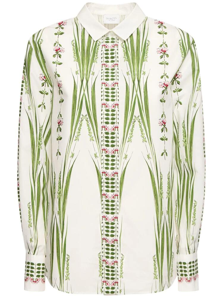 GIAMBATTISTA VALLI Printed Cotton Poplin Blouse Cover