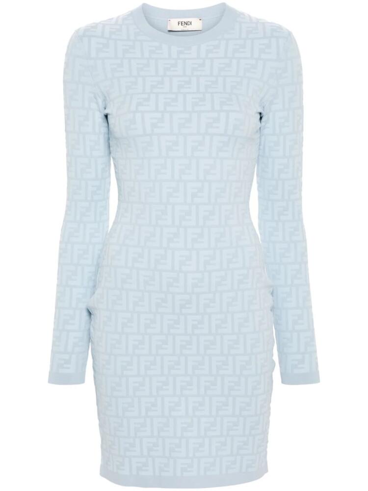 FENDI embossed-FF bodycon dress - Blue Cover