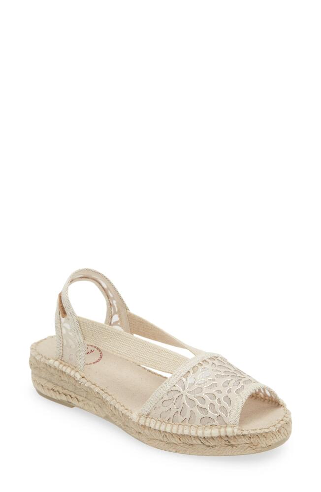 Toni Pons Estel Peep Toe Espadrille Sandal in Cru/Ecru Cover