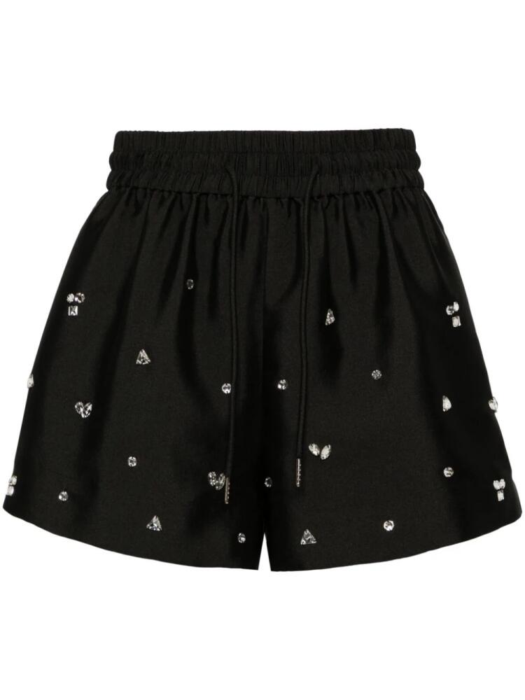 SANDRO crystal-embellished twill shorts - Black Cover