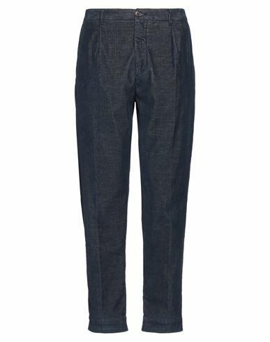 40weft Man Pants Midnight blue Cotton, Polyester, Elastane Cover