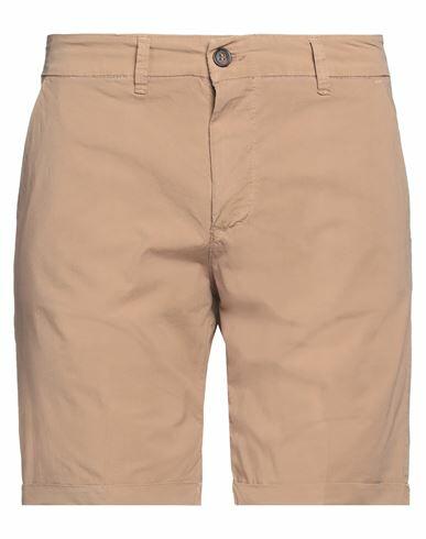 Alpha Studio Man Shorts & Bermuda Shorts Camel Cotton, Elastane Cover