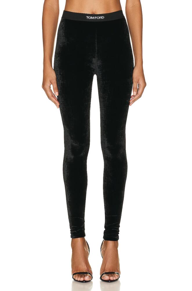 TOM FORD Velvet Signature Legging in Black Cover