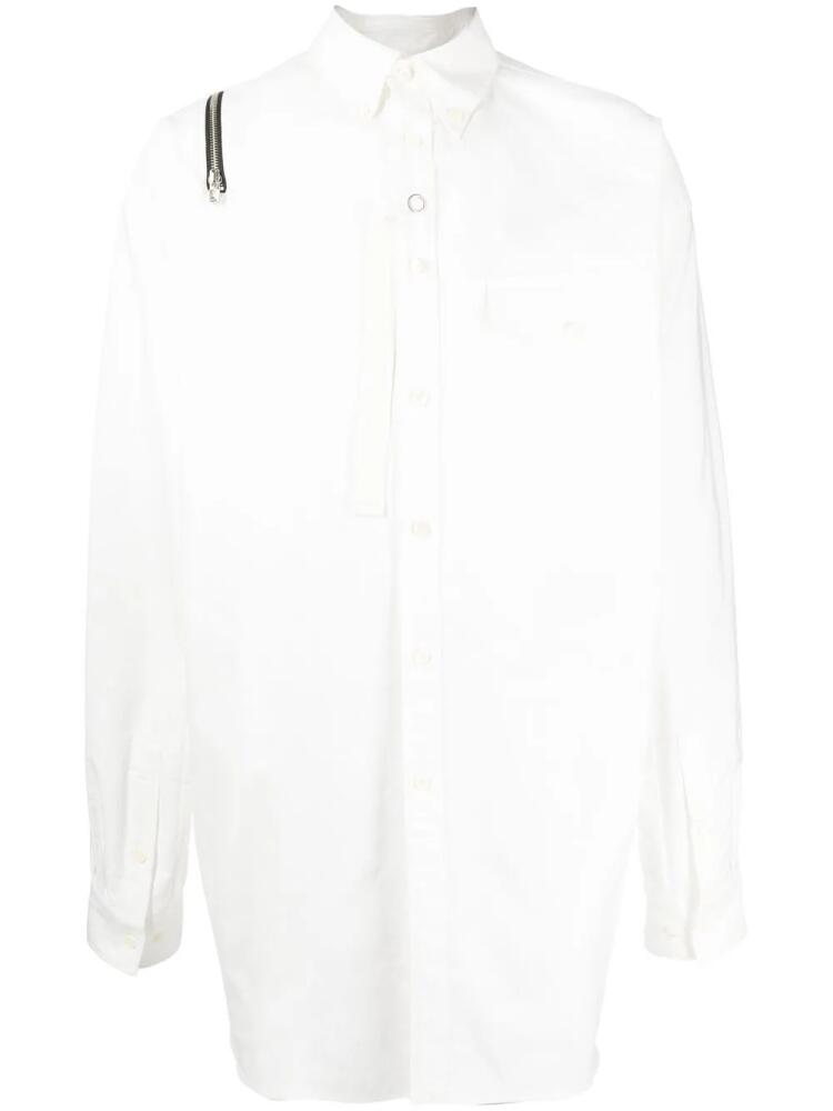 Takahiromiyashita The Soloist zip-detail long-sleeved shirt - White Cover