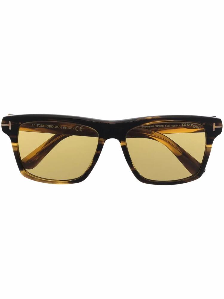 TOM FORD Eyewear tortoiseshell square-frame sunglasses - Brown Cover