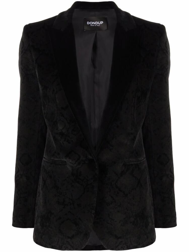 DONDUP velvet single-breasted blazer - Black Cover