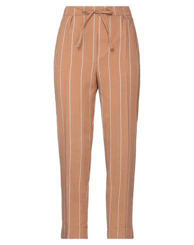 Biancoghiaccio Woman Pants Camel Viscose, Polyester Cover