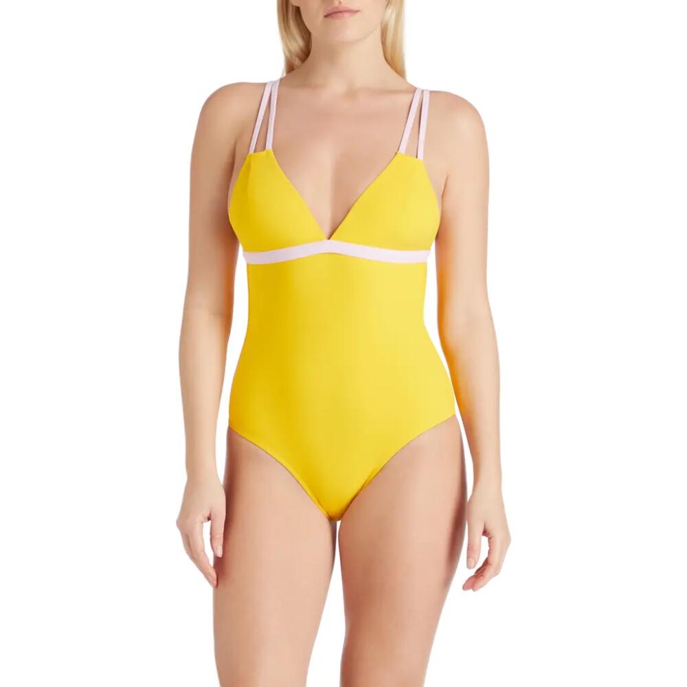 VALIMARE Aruba Double Strap One-piece Swimsuit in Yellow Cover