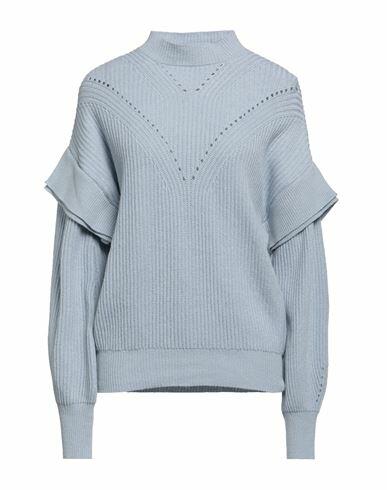 N. o.w. Andrea Rosati Cashmere Woman Sweater Sky blue Wool, Viscose, Cashmere, Nylon Cover