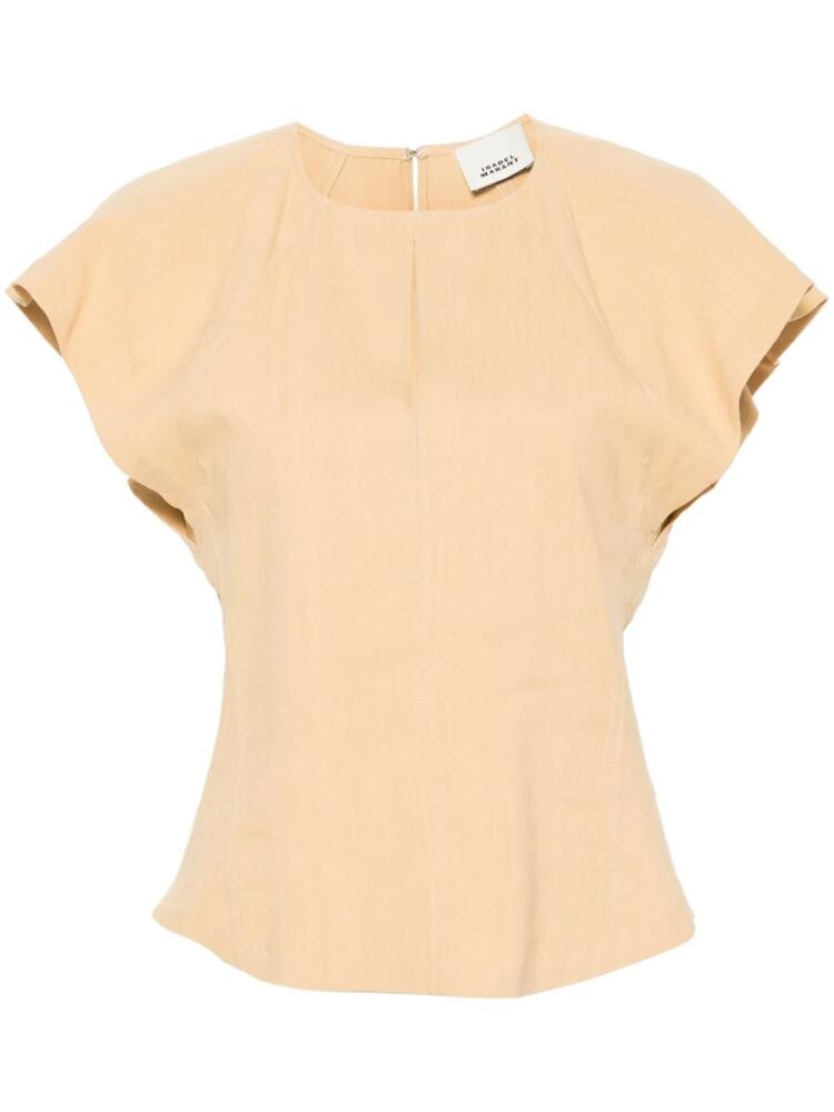 ISABEL MARANT Mustee slub T-shirt - Yellow Cover