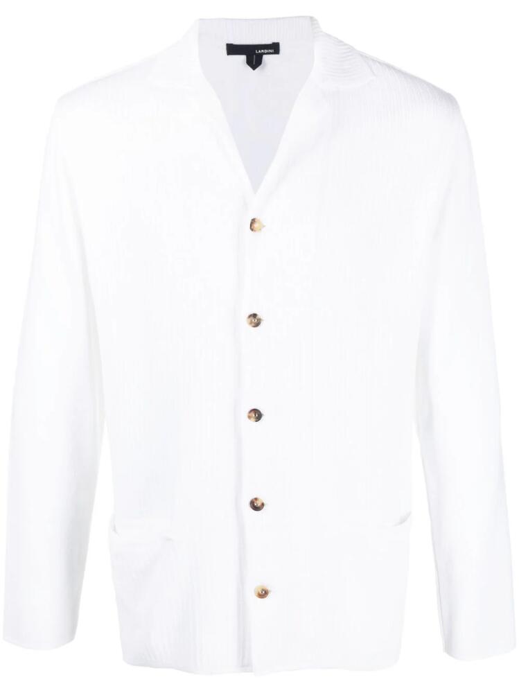 Lardini spread-collar long-sleeved shirt - White Cover