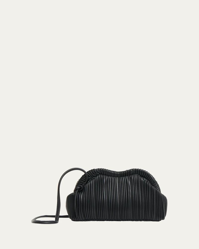 Mansur Gavriel Baci Pleated Leather Clutch Bag Cover