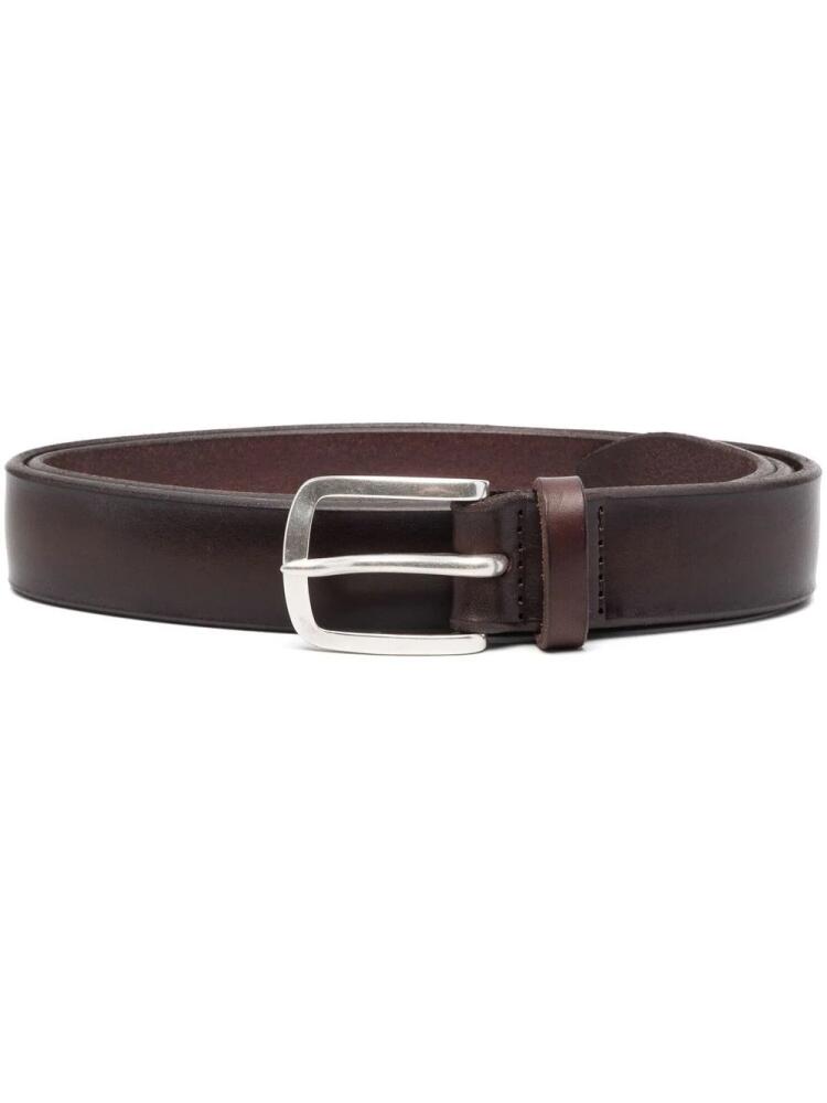 Orciani square-buckle leather belt - Brown Cover