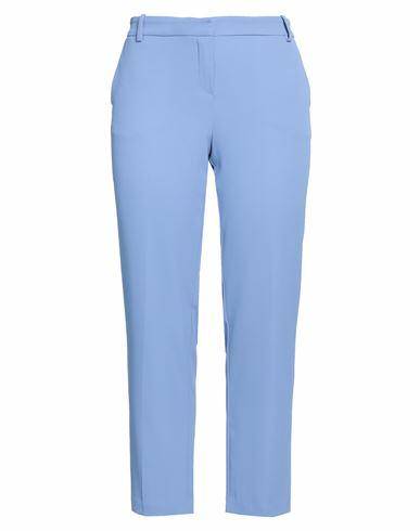 Biancoghiaccio Woman Pants Light blue Polyester, Elastane Cover