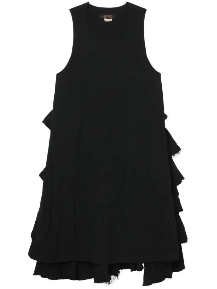 Black Comme Des Garçons ruffled-panel midi dress Cover