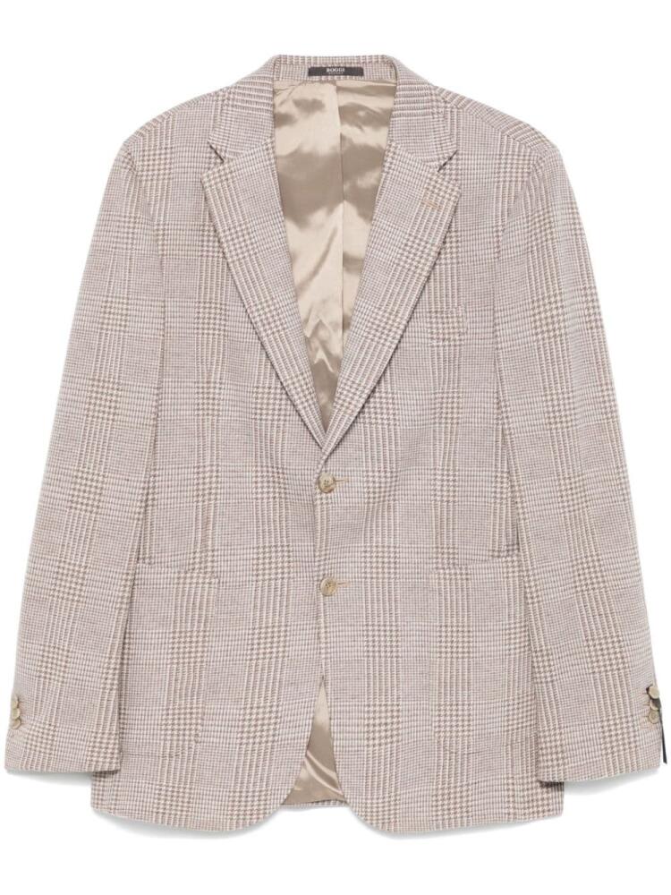 Boggi Milano Prince of Wales-check blazer - Neutrals Cover