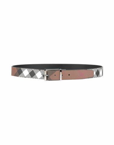 Burberry Man Belt Cocoa Thermoplastic polyurethane, Cotton Cover