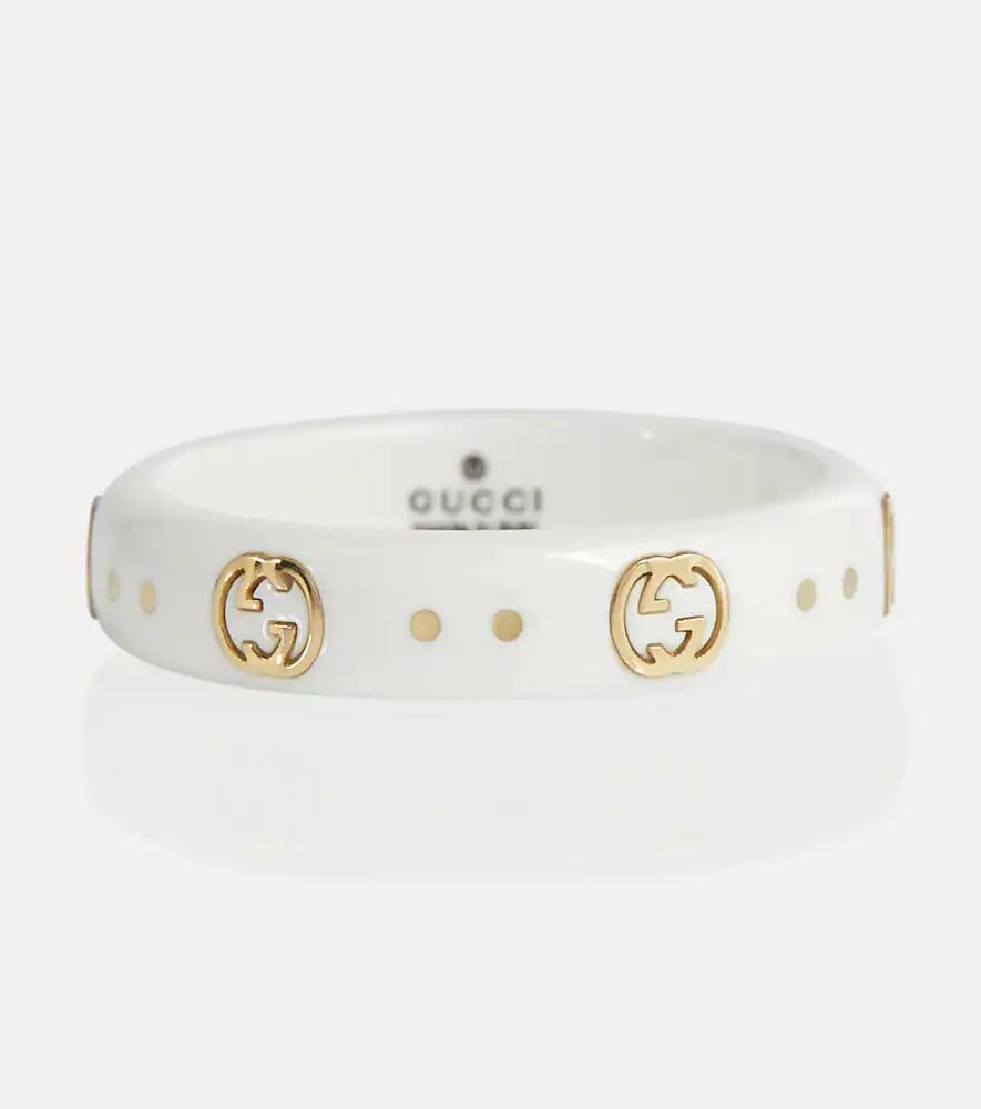 Gucci Icon 18kt gold-plated ring with zirconia Cover