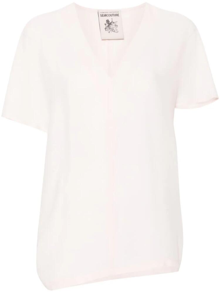 Semicouture short-sleeve blouse - Pink Cover