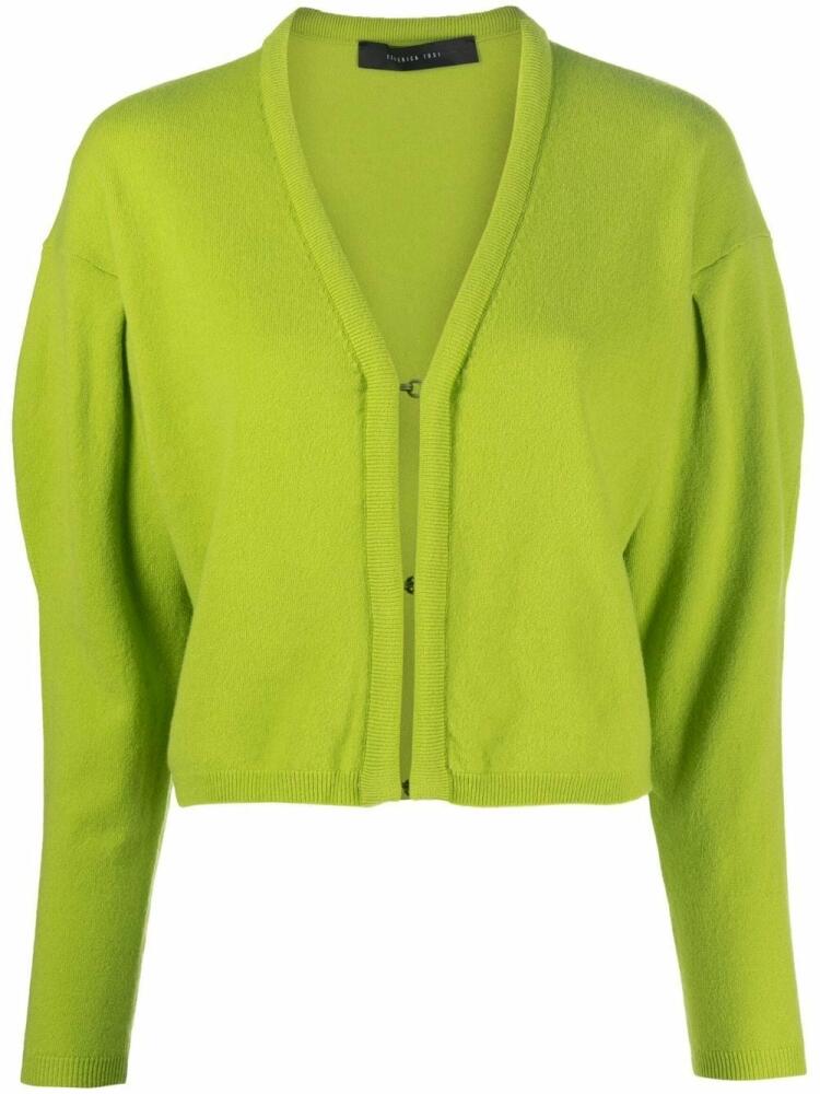 Federica Tosi fine-knit V-neck cardigan - Green Cover