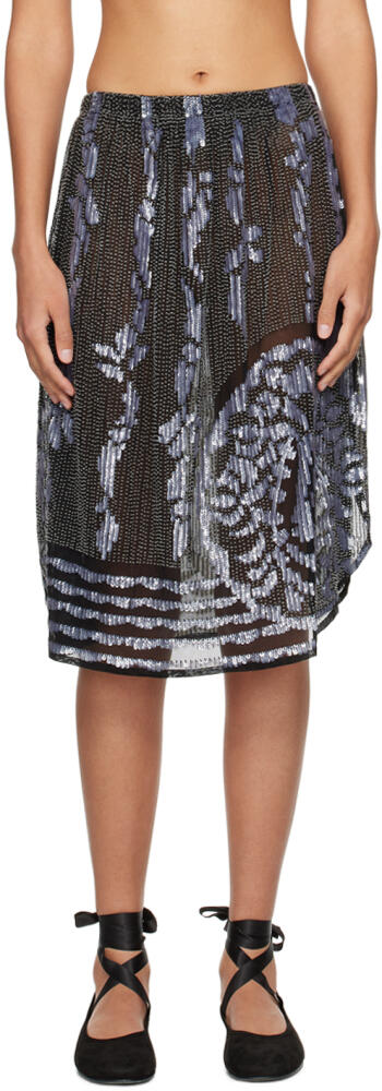 Bode Black Hyatt Midi Skirt Cover