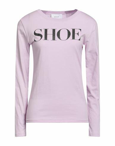 Shoe Woman T-shirt Lilac Cotton Cover