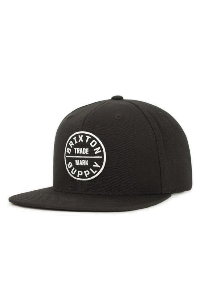 Brixton Oath III Snapback Baseball Cap in Black Cover