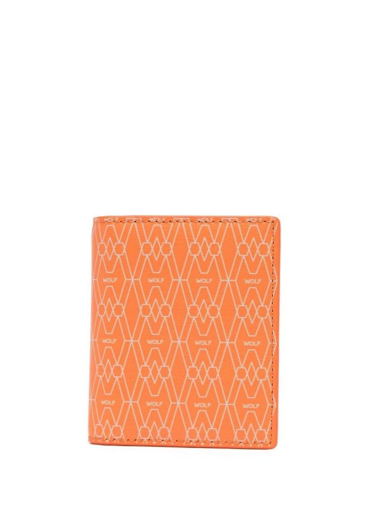 WOLF logo-print bi-fold cardholder - Orange Cover