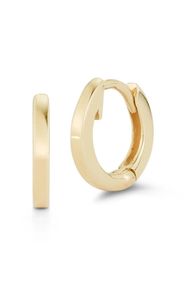 Dana Rebecca Designs DRD Mini Huggie Hoop Earrings in Yellow Gold Cover