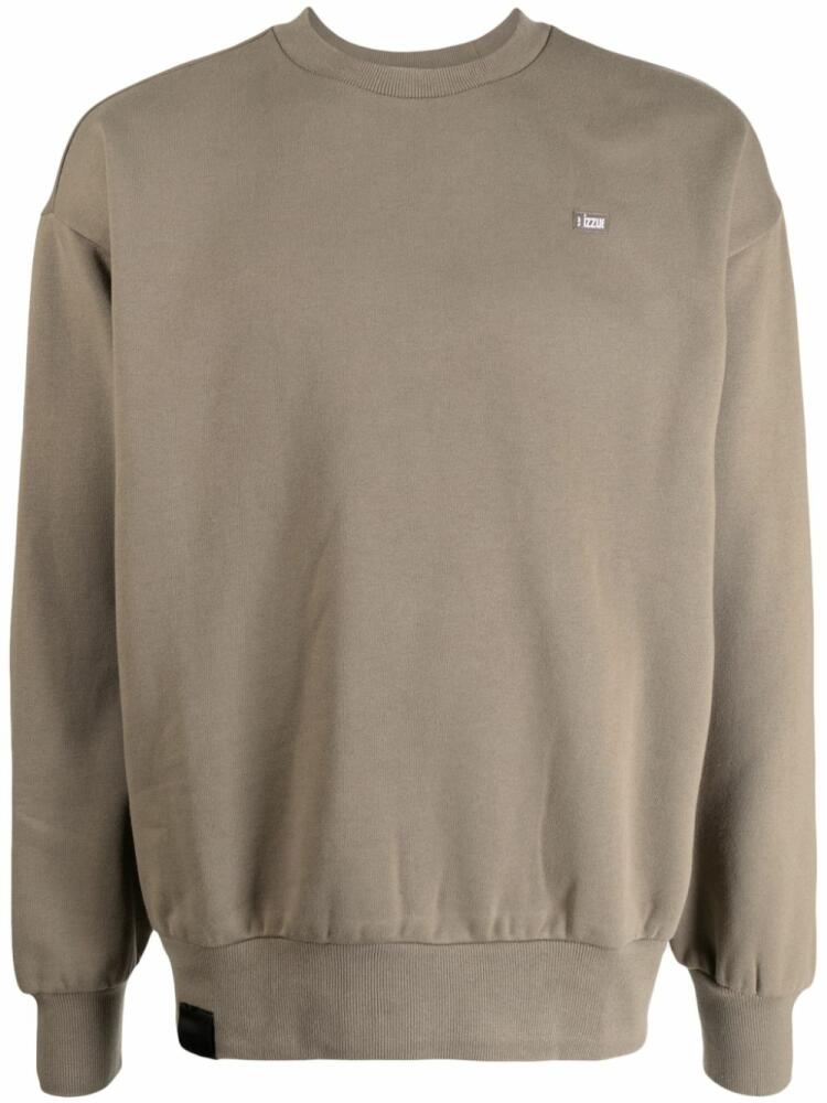 izzue logo-print crew-neck sweatshirt - Brown Cover