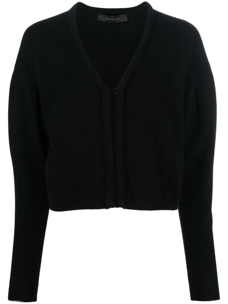 Federica Tosi fine-knit V-neck cardigan - Black Cover