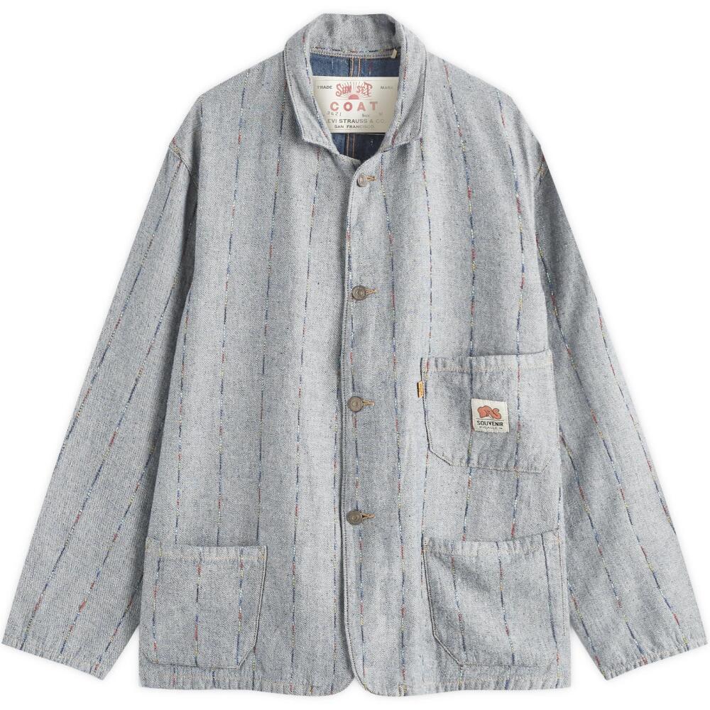 Levi's Men's Levis x Stephane Ashpool 1920s Sunset Coat in Mallard Blue Cover