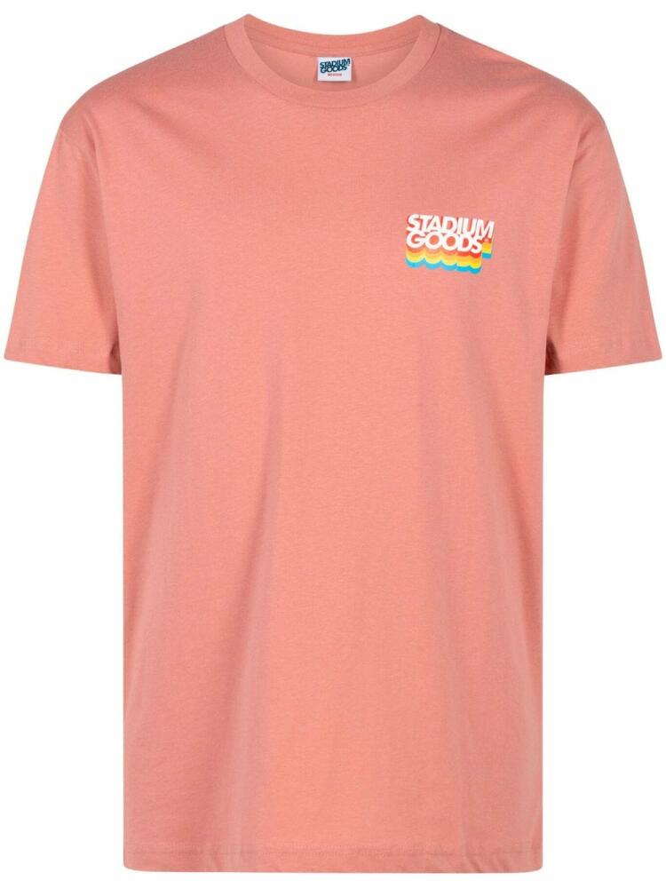 STADIUM GOODS® Gradient Logo cotton T-shirt - Pink Cover