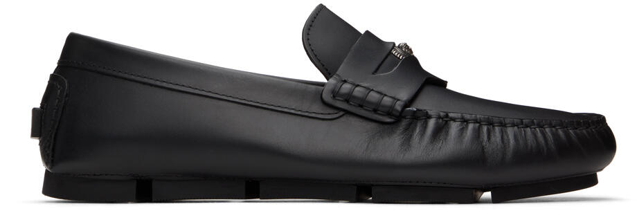 Versace Black Medusa Driver Loafers Cover