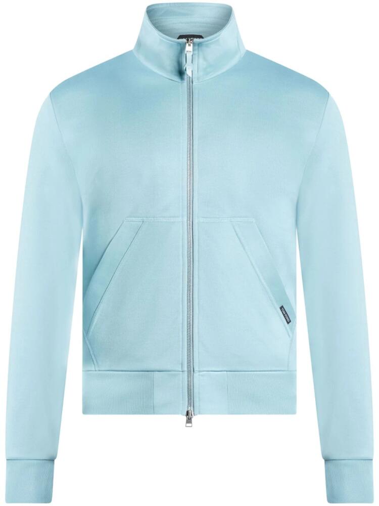 TOM FORD high-neck zip-up sweatshirt - Blue Cover