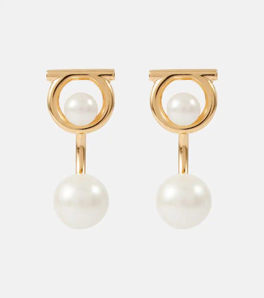 Ferragamo Gancio drop earrings with faux pearls Cover