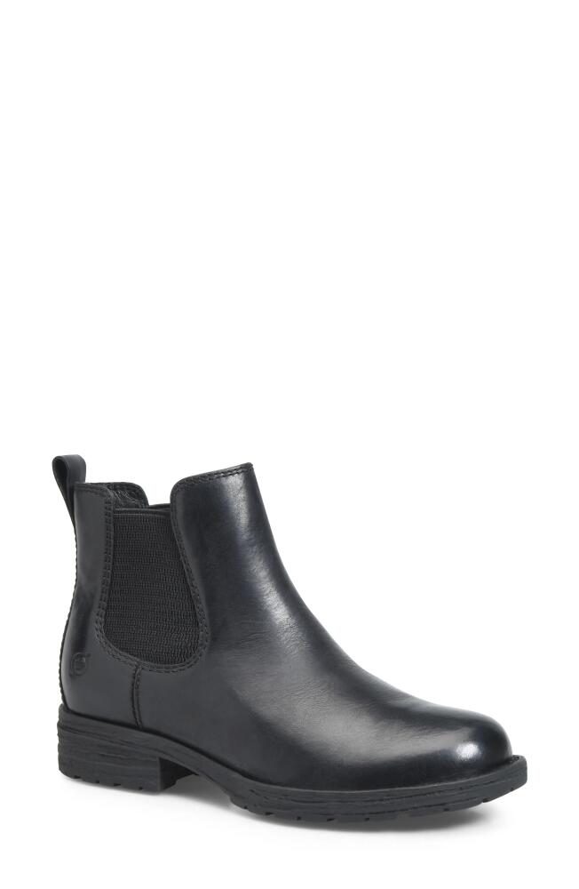 Børn Cove Waterproof Chelsea Boot in Black Distressed Leather Cover