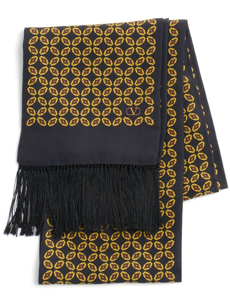 Valentino Garavani printed silk scarf - Black Cover