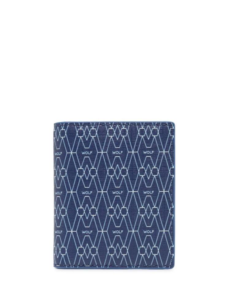 WOLF logo print cardholder wallet - Blue Cover