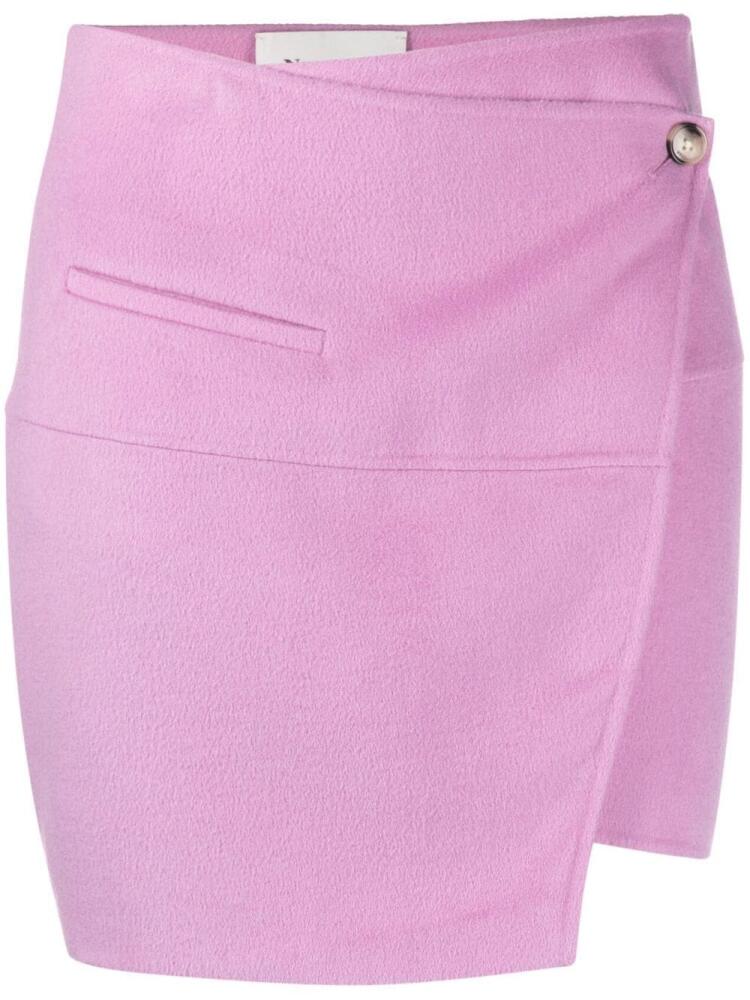 Nanushka wrap mini skirt - Pink Cover