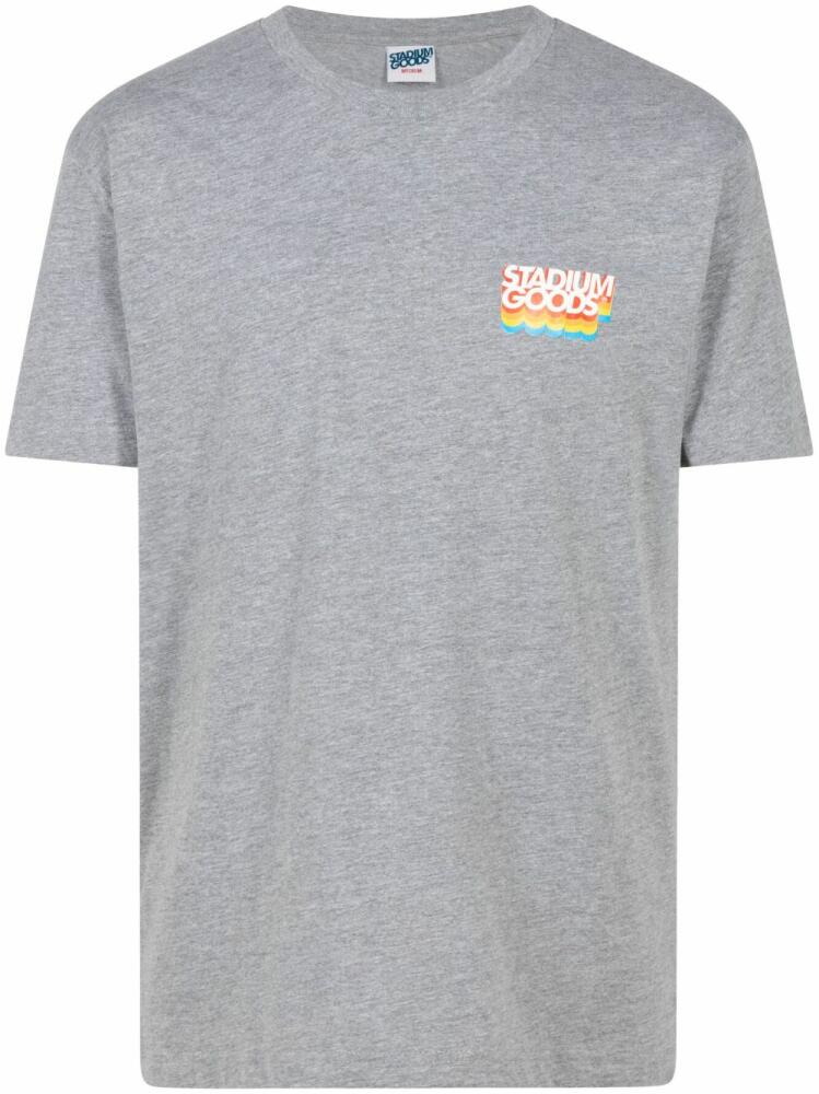 STADIUM GOODS® Gradient Logo cotton T-shirt - Grey Cover