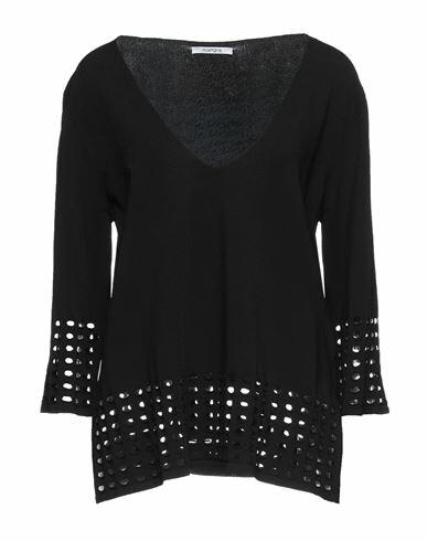 Kangra Woman Sweater Black Viscose, Polyester Cover