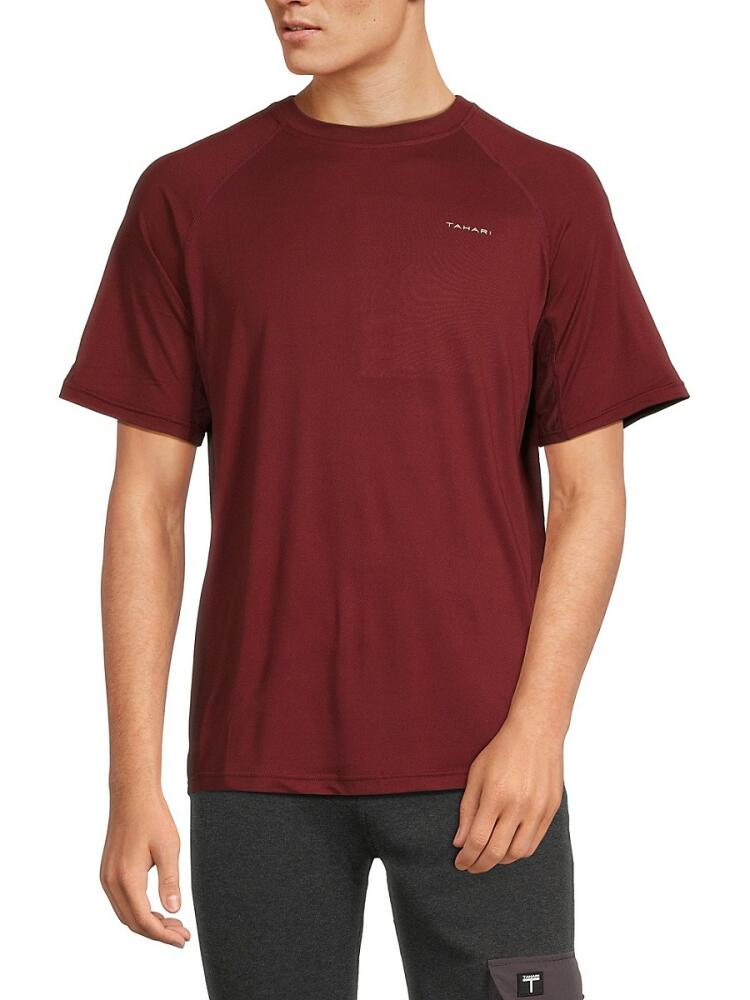 Tahari Men's Raglan Sleeve Performance Tee - Burgundy Cover