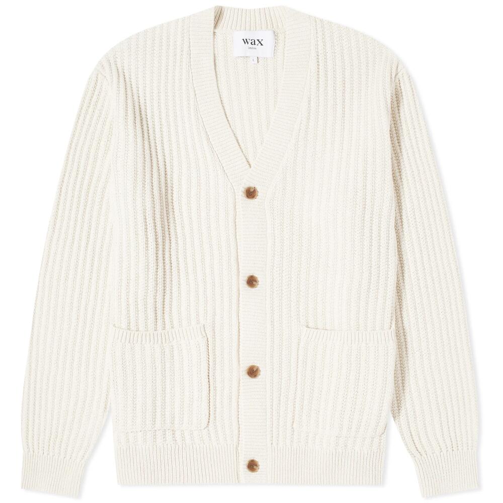 Wax London Men's Walker Ribbed Cardigan in Ecru Cover