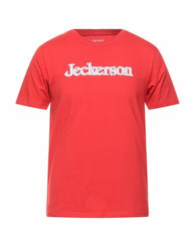 Jeckerson Man T-shirt Red Cotton, Elastane Cover