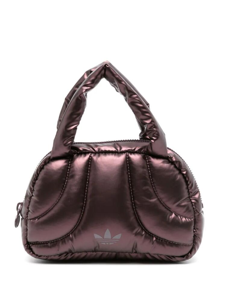 adidas trefoil-logo padded tote bag - Purple Cover