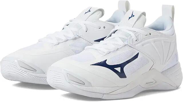 Mizuno Wave Momentum 2 (White/Navy) Women's Shoes Cover