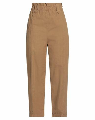 Kate By Laltramoda Woman Pants Camel Cotton Cover