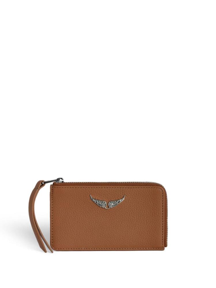 Zadig&Voltaire Wings-plaque cardholder - Brown Cover