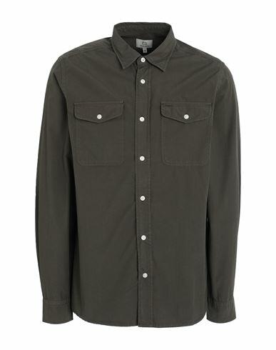 Woolrich Poplin Gd Shirt Man Shirt Military green Cotton Cover